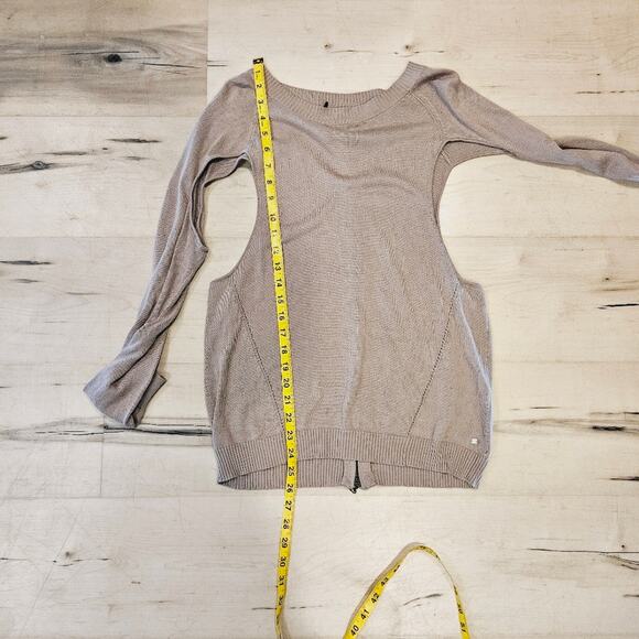 One Grey Day Back Zip Cutout Sweater - Picture 6 of 7